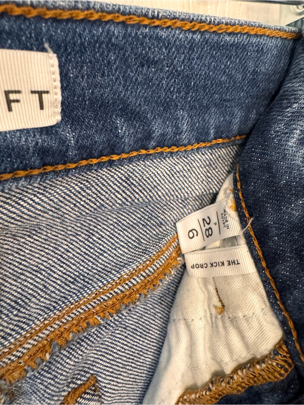 Loft Woman’s The Kick Cropped High Rise Jeans Size 28/6 Medium Wash - Picture 8 of 13